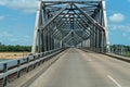Large Steel Bridge Structure Over A Road Royalty Free Stock Photo