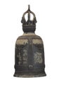 Large steel religion bell thai style in buddhist temple