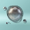 Large steel sphere Royalty Free Stock Photo