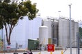 Steel wine vats taken in Barossa Valley, South Australia. Royalty Free Stock Photo