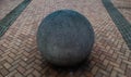 Large Stone Ball On Pavements Royalty Free Stock Photo