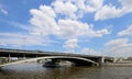 Large Stone Bolshoy Kamenniy Bridge. View from the embankment of the Moscow river, Russia