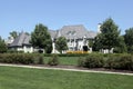 Large stone and cedar home Royalty Free Stock Photo