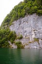 Large stone mountains in the Alps on KÃÂ¶nigssee Lake Royalty Free Stock Photo