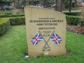 Large stone plaque for army veterans Royalty Free Stock Photo