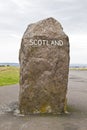 Scotland Border Rock Sign Royalty Free Stock Photo