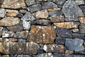 Stone wall with different sized stones