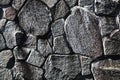 Stone wall with rough textures arranged together Royalty Free Stock Photo