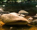 Large stones, boulders and boulders in the Bode near Thale, as places for rest, contemplation and meditation