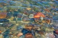 Large stones in clear water