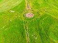 Large stones in a field with round holes in Karahunj - Armenian Stonehenge, Zorats Karer