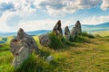 Large stones of unknown origin in the field, a landmark of Zorats Karer