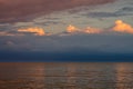 Large storm clouds on the Azov Sea Royalty Free Stock Photo
