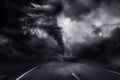 A large storm producing a Tornado. Royalty Free Stock Photo