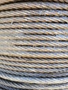 Large strong braided steel wire cable on spool