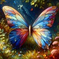 large stunningly beautiful fairy wings Fantasy Generative ai for illustrations Royalty Free Stock Photo