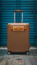 Large suitcase symbolizes readiness for extensive travel adventures Royalty Free Stock Photo