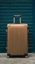 Large suitcase symbolizes readiness for extensive travel adventures Royalty Free Stock Photo