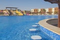 Swimming pool with bar in a luxury tropical hotel resort Royalty Free Stock Photo