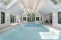 Large swimming pool in luxury home Royalty Free Stock Photo
