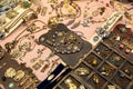 Bronze jewelry, cat, flies, beads and women`s jewelry