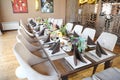 Spacious Long Table With Multiple Chairs for Gatherings