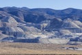 Large tailing piles from a mining operation in Gabbs Nevada Royalty Free Stock Photo