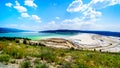 A Tailings Pond near Logan Lake from the Highland Copper Mine in British Colu Royalty Free Stock Photo