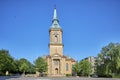 Large tall church building in denmark Royalty Free Stock Photo