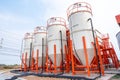 Large tank for filtering tap water with sand at a large industrial estate Royalty Free Stock Photo