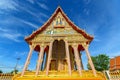 Large temple architecture against blue sky Royalty Free Stock Photo