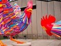 Colourful Large Rooster Sculptures, Sydney Opera House, Australia