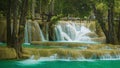 Large terraced waterfall - Khouang Si Waterfall close up, Laos