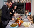 Family Thanksgiving Dinner Turkey Royalty Free Stock Photo