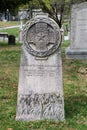 Large Tiffany headstone marking the graves of loved ones, Albany Rural Cemetery, Menands, NY, Autumn, 2021