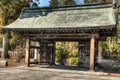 Japanese temple entryway in Nikko Japan