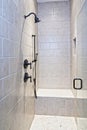 Large tile and stone shower Royalty Free Stock Photo