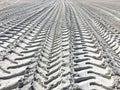 Large tire tracks Royalty Free Stock Photo