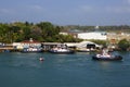 Panama canal, Tugboat.