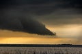 Tornadic Supercell Inflow at Sunset Royalty Free Stock Photo