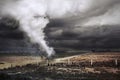 A large tornado forming about to destroy Royalty Free Stock Photo