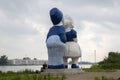Large Touristic Puppets At Amsterdam The Netherlands 27-6-2020 Royalty Free Stock Photo
