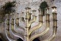 The large and traditional golden menorah