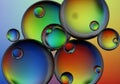 Large, translucent bubbles overlap against a gradient background Royalty Free Stock Photo