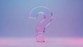 Large transparent question mark on gradient background Royalty Free Stock Photo