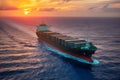 Large transport ship sailing across vast seas, facilitating global trade