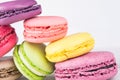 Large triangular mountain of cookies macaron Royalty Free Stock Photo