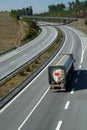 Large truck running in highway Royalty Free Stock Photo