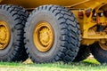 Large Truck Tire on Job Site Royalty Free Stock Photo