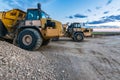 Large trucks in an open pit mine Royalty Free Stock Photo